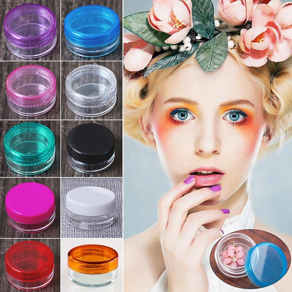 100Pcs/lot 5g 3g Cream Jar Cosmetic Container Empty Eyeshadow Makeup Face Cream Lip Balm Pot Beauty Refillable Bottles 11Colors
100Pcs/lot 5g 3g Cream Jar Cosmetic Container Empty Eyeshadow Makeup Face Cream Lip Balm Pot Beauty Refillable Bottles 11Colors