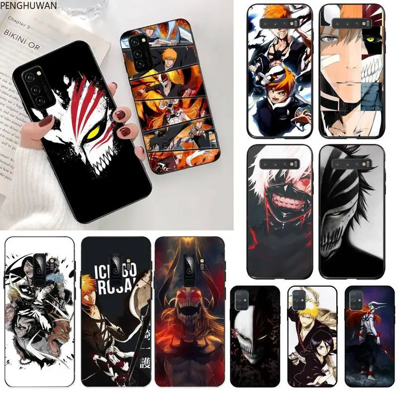 Bleach Ichigo Kurosaki Rukia Kuchiki новое поступление черный чехол для мобильного телефона Samsung