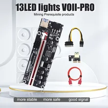 PCIE Riser 011 V011 Pro PCI-E PCI E Express Card GPU 1X to X16 6pin Adapter Capacitors USB 3.0 Cable For GPU Graphics Card
PCIE Riser 011 V011 Pro PCI-E PCI E Express Card GPU 1X to X16 6pin Adapter Capacitors USB 3.0 Cable For GPU Graphics Card
