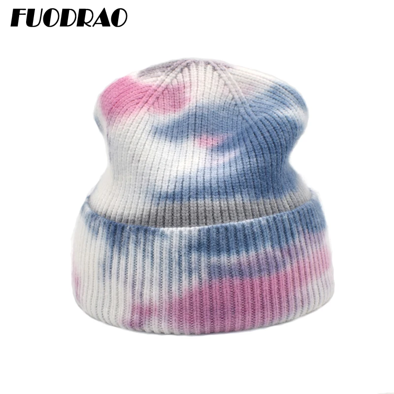 FUODRAO New 2020 Winter Tie dye Beanies Hat Women Outdoor Wool Warm Ski Hats Bonnet Men Soft Elastic Knitted Cap Girls Z5
FUODRAO New 2020 Winter Tie dye Beanies Hat Women Outdoor Wool Warm Ski Hats Bonnet Men Soft Elastic Knitted Cap Girls Z5