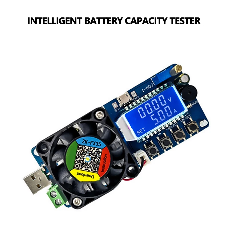 FX2535 4A 5A Electronic Load Battery Capacity Tester Constant Current Electronic Load USB Power Detector Adjustable Resistor
FX2535 4A 5A Electronic Load Battery Capacity Tester Constant Current Electronic Load USB Power Detector Adjustable Resistor