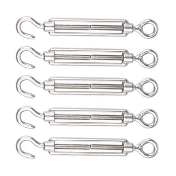 4 pcs x 6mm Stainless Steel Hook to Eye Screw Turnbuckle
4 pcs x 6mm Stainless Steel Hook to Eye Screw Turnbuckle