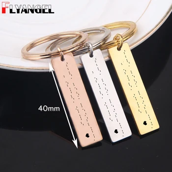 FLYANGEL Engraved Morse Code Key Chain Fashion Keyring Drive Safe Handsome I Love You Bag Charm Gifts For Husband Boyfriend
FLYANGEL Engraved Morse Code Key Chain Fashion Keyring Drive Safe Handsome I Love You Bag Charm Gifts For Husband Boyfriend