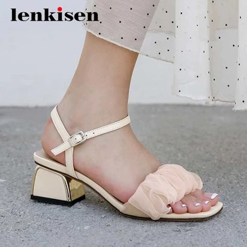 Lenkisen genuine leather pleated large size fairy dating square toe high square heel buckle straps young lady summer sandals L02
Lenkisen genuine leather pleated large size fairy dating square toe high square heel buckle straps young lady summer sandals L02