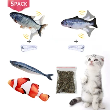 Simulation Fish Toy Biting Supplies Dropshiping Electronic Pet Cat Fish Toy Set USB Battery Charging Cat Chewing Playing 5/6PCS
Simulation Fish Toy Biting Supplies Dropshiping Electronic Pet Cat Fish Toy Set USB Battery Charging Cat Chewing Playing 5/6PCS