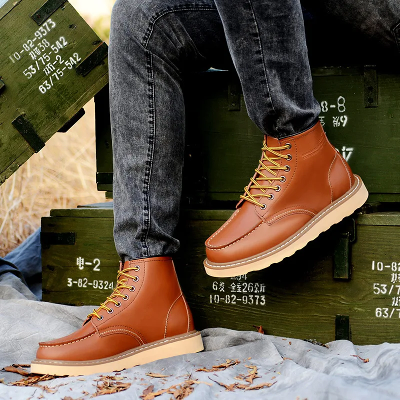 Autumn And Winter Martin Boots Men's Boot Worker Boot Genuine Leather England Spring MEN'S Short Boots Leather Boot High Shoes D
Autumn And Winter Martin Boots Men's Boot Worker Boot Genuine Leather England Spring MEN'S Short Boots Leather Boot High Shoes D