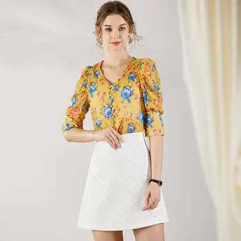 2 Piece Set Women 2020 Spring Summer Flowers Printed V Neck Half Sleeve Women Tops + Mini Skirt Suits Female S-XL
2 Piece Set Women 2020 Spring Summer Flowers Printed V Neck Half Sleeve Women Tops + Mini Skirt Suits Female S-XL