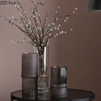Vases for Flowers Desktop Decor Frosted Glass Vase Transparent Hydroponic Container Flower Insert Nordic Vintage Home Decoration
Vases for Flowers Desktop Decor Frosted Glass Vase Transparent Hydroponic Container Flower Insert Nordic Vintage Home Decoration
