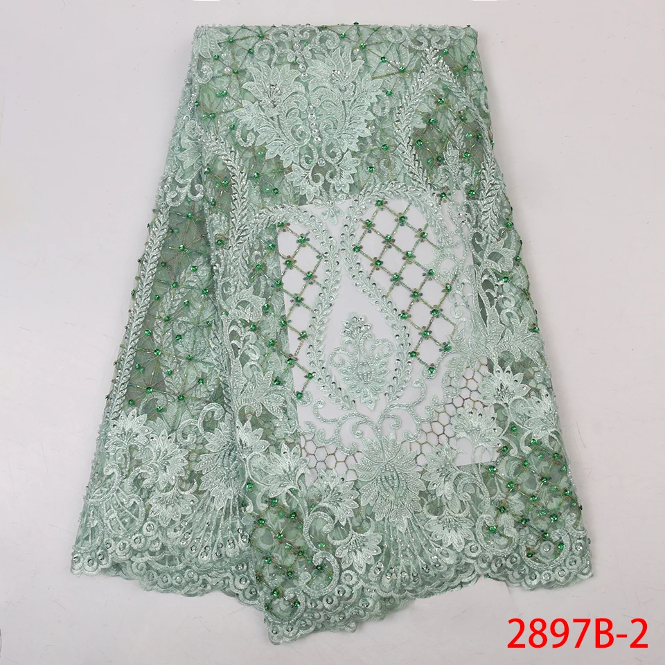 Latest Luxury Lace Fabrics Teal Green Handmade Mesh Fabric Embroidered French Tulle Lace for Wedding Party Beaded Lace APW2897B
Latest Luxury Lace Fabrics Teal Green Handmade Mesh Fabric Embroidered French Tulle Lace for Wedding Party Beaded Lace APW2897B
