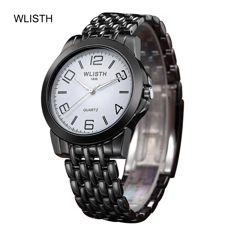 Часы WLISTH мужские кварцевые часы деловые повседневные со стальным ремешком