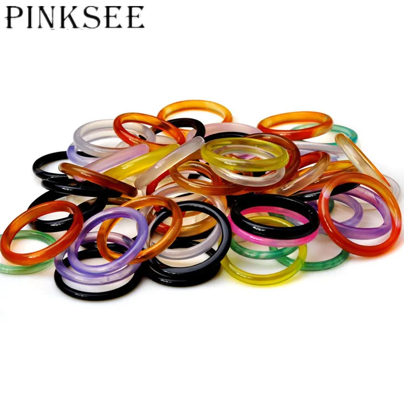 Pinksee 5pcs/lot Unisex Natural Ring Multicolor Black Green Red Agates Created Circle Randomly Size Finger Ring Jewelry
Pinksee 5pcs/lot Unisex Natural Ring Multicolor Black Green Red Agates Created Circle Randomly Size Finger Ring Jewelry