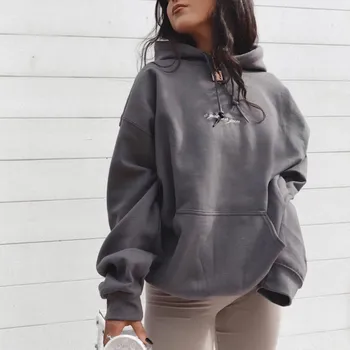 2019 Fall Women Embroidery Letter Hoodies Pouch Pocket Loose Pullovers Drop Shoulder Hooded Plus Size Sweatshirts
2019 Fall Women Embroidery Letter Hoodies Pouch Pocket Loose Pullovers Drop Shoulder Hooded Plus Size Sweatshirts