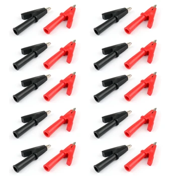 Artudatech 20PCS Copper 5mm Mouth Alligator Clips For 4mm Banana Plug Test Probe Clamp Red Black 
Artudatech 20PCS Copper 5mm Mouth Alligator Clips For 4mm Banana Plug Test Probe Clamp Red Black