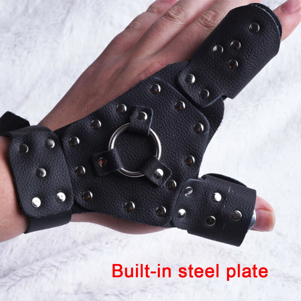 Leather Glove Fishing Steel Plate Hand Protect Hand Leather Slingshots Protective Finger Wrist Guard Fishing Bracers Archery
Leather Glove Fishing Steel Plate Hand Protect Hand Leather Slingshots Protective Finger Wrist Guard Fishing Bracers Archery