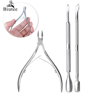 Biutee 3 Pcs Stainless Steel Cuticle Nipper Spoon Cuticle Pusher Remover Cutter Clipper Nails Tools
Biutee 3 Pcs Stainless Steel Cuticle Nipper Spoon Cuticle Pusher Remover Cutter Clipper Nails Tools