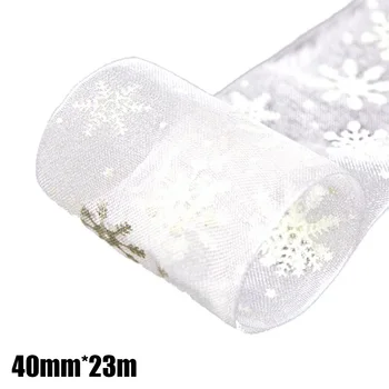 1 Roll Christmas Ribbon 40mm*23m Sheer Wired Snowflake Ribbon Wedding Party Christmas Gift Box Ribbon
1 Roll Christmas Ribbon 40mm*23m Sheer Wired Snowflake Ribbon Wedding Party Christmas Gift Box Ribbon