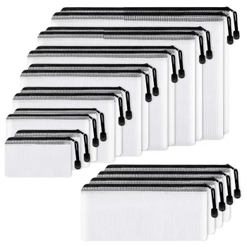 18Pcs Mesh Zipper Pouch Document Bag, 8 Assorted Size, Waterproof Plastic Zip File Folders, Multipurpose for Office,Home
18Pcs Mesh Zipper Pouch Document Bag, 8 Assorted Size, Waterproof Plastic Zip File Folders, Multipurpose for Office,Home