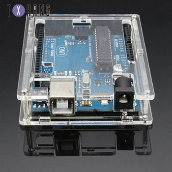 

For arduino UNO R3 MEGA328P ATMEGA16U2 Development Board Transparent Acrylic case for arduino UNO R3 diy electronics