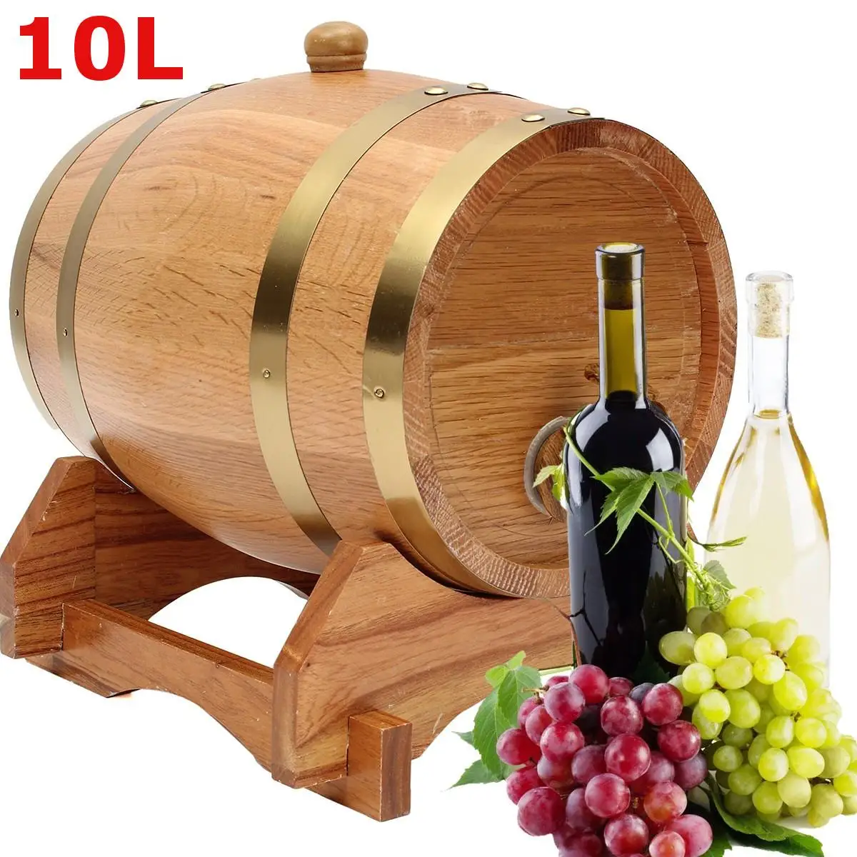 5/10L Beer Brewing Keg Vintage Wood Oak Timber Wine Barrel for Whiskey Rum Port Decorative Barrel Keg Hotel Restaurant Display
5/10L Beer Brewing Keg Vintage Wood Oak Timber Wine Barrel for Whiskey Rum Port Decorative Barrel Keg Hotel Restaurant Display