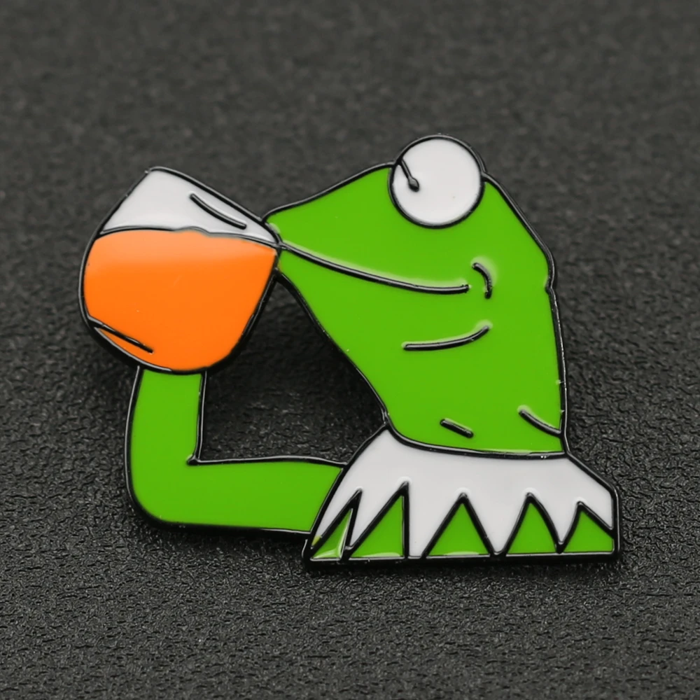 Frog Pepe Brooch Pin Smile Sad Kermit Drink Tea Beer Meme Enamel Badge New Cartoon Emoji Jewelry Feels Good Bad Man Wholesale
Frog Pepe Brooch Pin Smile Sad Kermit Drink Tea Beer Meme Enamel Badge New Cartoon Emoji Jewelry Feels Good Bad Man Wholesale