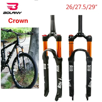 MTB Bike Fork Suspension 26/27.5/29" Disc Brake 100mm Travel QR Bicycle Air Forks Straight/Tapered Steerer Fork Mountain bike