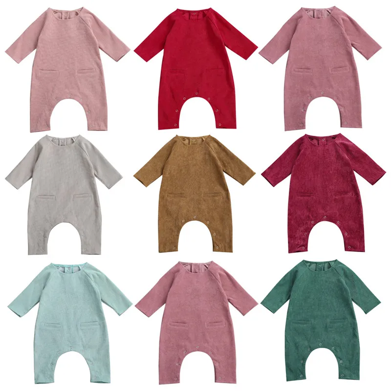 2020 Fashion Bodyu Baby Clothing Long Sleeve Jumpsuit Autumn Solid Color Back Button One Piece Long Pants Newborn Suits
2020 Fashion Bodyu Baby Clothing Long Sleeve Jumpsuit Autumn Solid Color Back Button One Piece Long Pants Newborn Suits