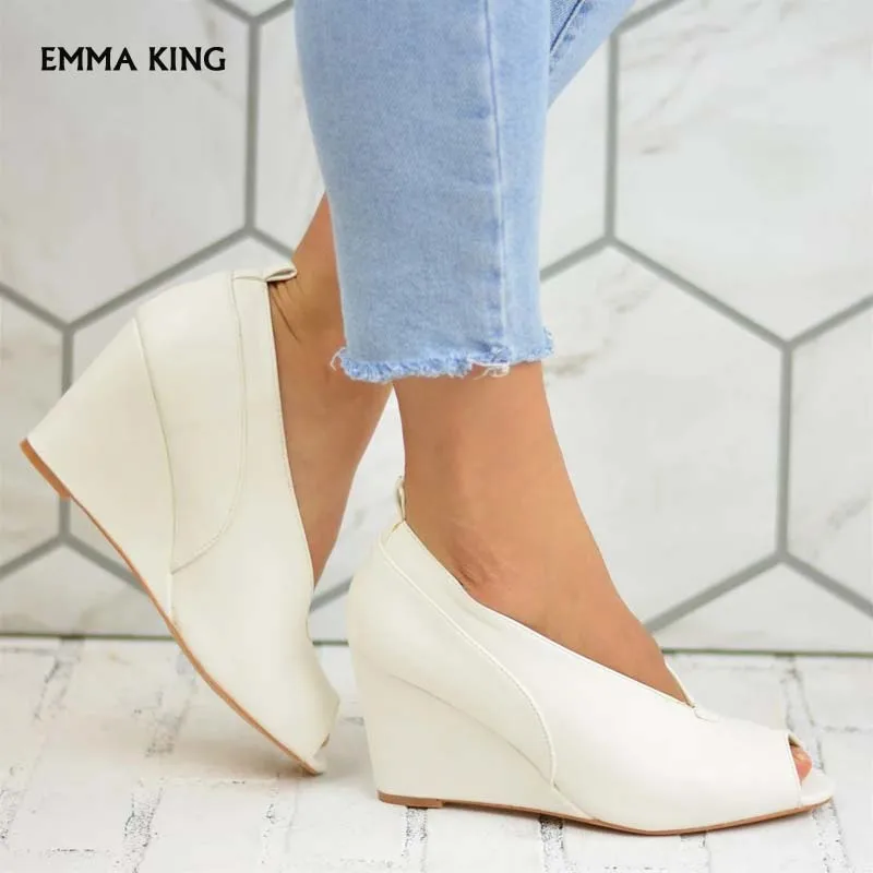 2019 NEW White Wedges Shoes For Women Peep Toe Sandals Women Drop Shipping High Heels 35-43 Size Shoes Ladies Sandalia Feminina
2019 NEW White Wedges Shoes For Women Peep Toe Sandals Women Drop Shipping High Heels 35-43 Size Shoes Ladies Sandalia Feminina