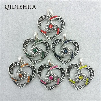 Wholesale 3pcs Antique Silver Plated Love Heart Pendant for Jewelry Making DIY Rhinestone Edelweiss Accessories Jewelry Findings 
Wholesale 3pcs Antique Silver Plated Love Heart Pendant for Jewelry Making DIY Rhinestone Edelweiss Accessories Jewelry Findings