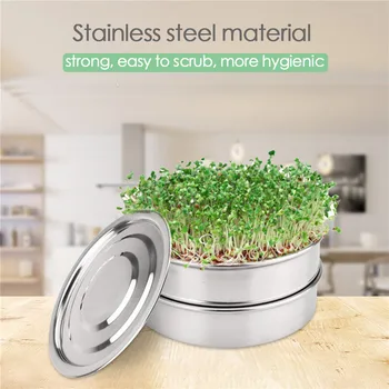 8 Inch stainless steel seed nourishing Sprouting tray, wheat straw, alpha seed germination cover, bean sprout germination tray
8 Inch stainless steel seed nourishing Sprouting tray, wheat straw, alpha seed germination cover, bean sprout germination tray