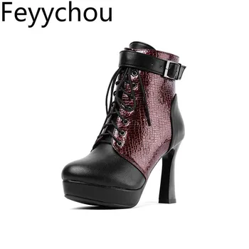 Women's Boots Autumn Winter Super High Heel Round Toe Zip Mixed-colors Ankle Martin Boots Platform 2019 Sexy Fashion Black Plush
Women's Boots Autumn Winter Super High Heel Round Toe Zip Mixed-colors Ankle Martin Boots Platform 2019 Sexy Fashion Black Plush