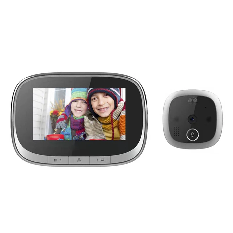 4.3 Inch LCD Color Screen Digital Doorbell 120 Degree Electronic Peephole Door Camera Viewer PIR Night Vision Outdoor Door Bell
4.3 Inch LCD Color Screen Digital Doorbell 120 Degree Electronic Peephole Door Camera Viewer PIR Night Vision Outdoor Door Bell