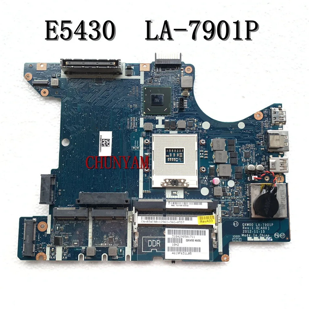 QXW00 LA 7901P для DELL Latitude E5430 Материнская плата ноутбука CN 034C90 34C90 R3XNJ материнская 100%