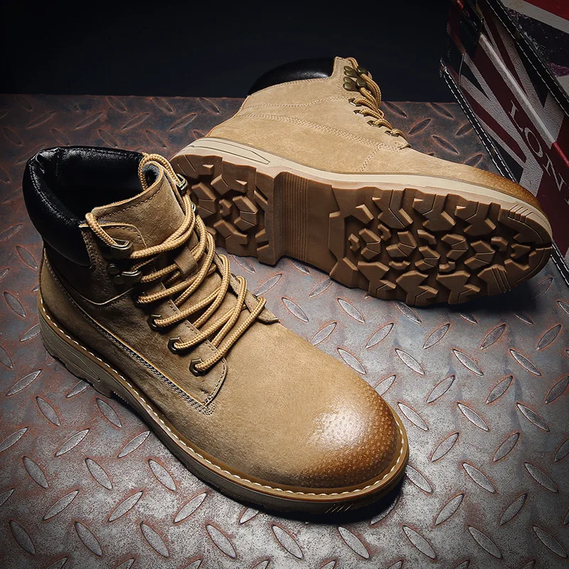 Trend of Fashion Workwear Martin Boots Men Casual Hight-top Leather Boot Lace-up Big Head Desert Boots
Trend of Fashion Workwear Martin Boots Men Casual Hight-top Leather Boot Lace-up Big Head Desert Boots