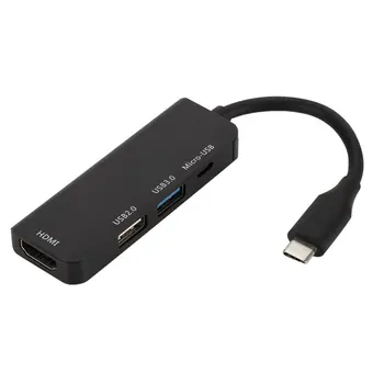 USB-C Hub to HDMI Micro USB 3.0 2.0 4 Port Splitter Adapter Type-c Hub for Keyboard for Printer Phone Hard Disk Speaker Mouse -
USB-C Hub to HDMI Micro USB 3.0 2.0 4 Port Splitter Adapter Type-c Hub for Keyboard for Printer Phone Hard Disk Speaker Mouse -