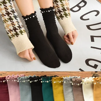 Socks Women Korean Harajuku Kawaii Edge of Pearl Cute Socks Japanese Campus Cute Lady Socks 11301
Socks Women Korean Harajuku Kawaii Edge of Pearl Cute Socks Japanese Campus Cute Lady Socks 11301