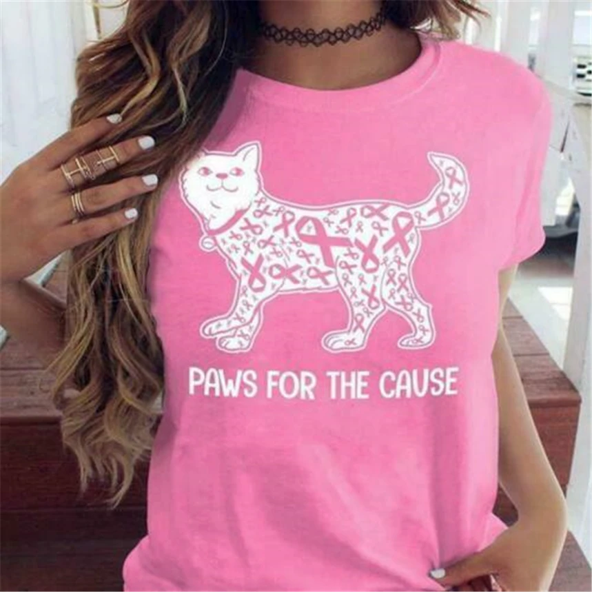 Breast Cancer Awareness Cat Paws For The Cause Ladies T-Shirt Light Pink S-3Xl Slogans Customized Tee Shirt
Breast Cancer Awareness Cat Paws For The Cause Ladies T-Shirt Light Pink S-3Xl Slogans Customized Tee Shirt