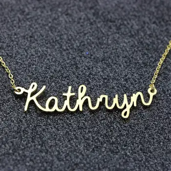 AAA Quality Personalized Name Pendant Birthday Gift Gold Color English Letter Necklace Custom Stainless Steel Name Necklaces
AAA Quality Personalized Name Pendant Birthday Gift Gold Color English Letter Necklace Custom Stainless Steel Name Necklaces