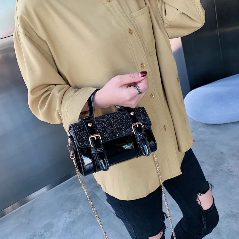 High Grade Sense Bag Women's 2019 New Style Winter Western Style Hand Boston Shoulder Bag Sequin Broadband Shoulder Bag
High Grade Sense Bag Women's 2019 New Style Winter Western Style Hand Boston Shoulder Bag Sequin Broadband Shoulder Bag