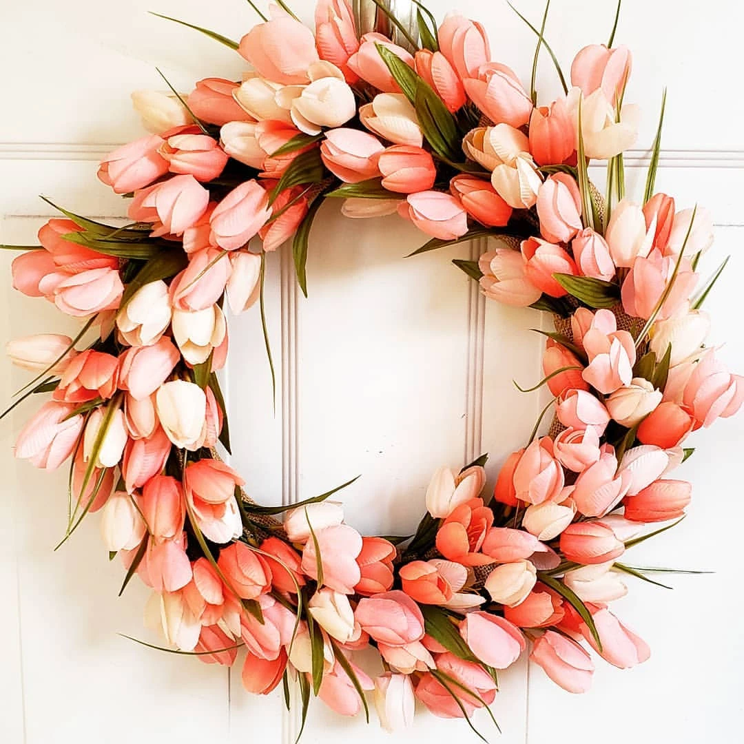 DIY Tulip Wreath PU Artificial Flower Garland Real Touch Bouquet Fake Flowers For Wedding Decoration Spring Party Home Supplies
DIY Tulip Wreath PU Artificial Flower Garland Real Touch Bouquet Fake Flowers For Wedding Decoration Spring Party Home Supplies