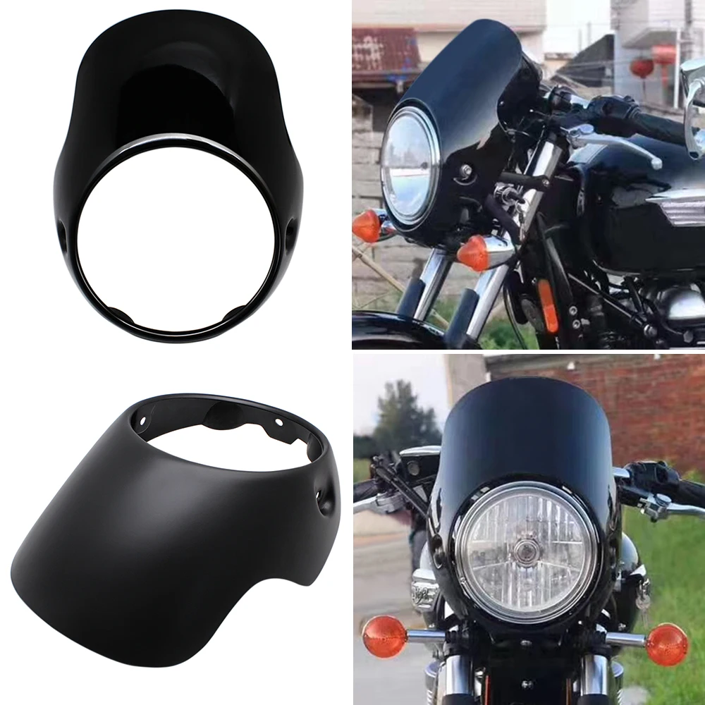 

Motorcycle Headlight Flyscreen Surround Front Head Windshield Gold Logo And White Optional For Triumph Bonneville T100 T12