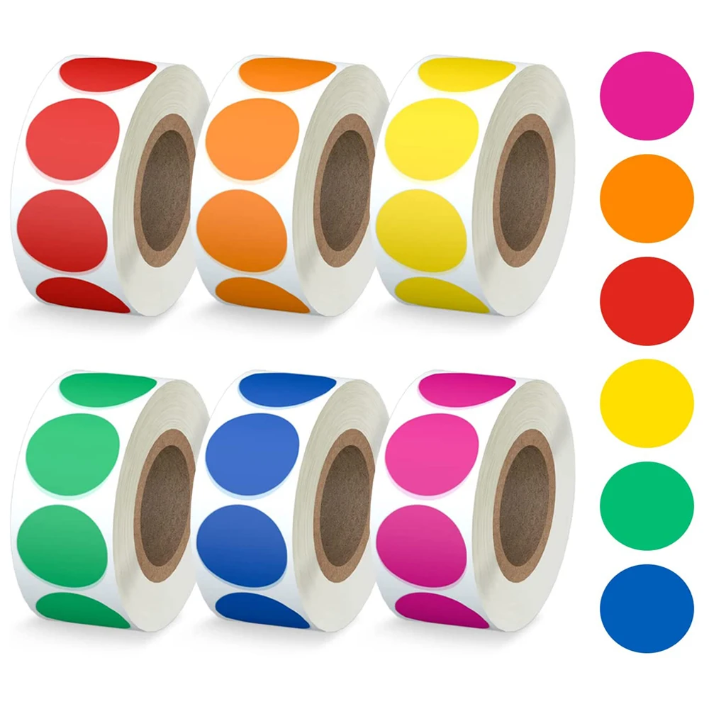 500Pcs Color Coded Stickers 9 Different Colors Dot Label Self-adhesive Label Solid Color Stickers for Coloring Marking Finishing
500Pcs Color Coded Stickers 9 Different Colors Dot Label Self-adhesive Label Solid Color Stickers for Coloring Marking Finishing