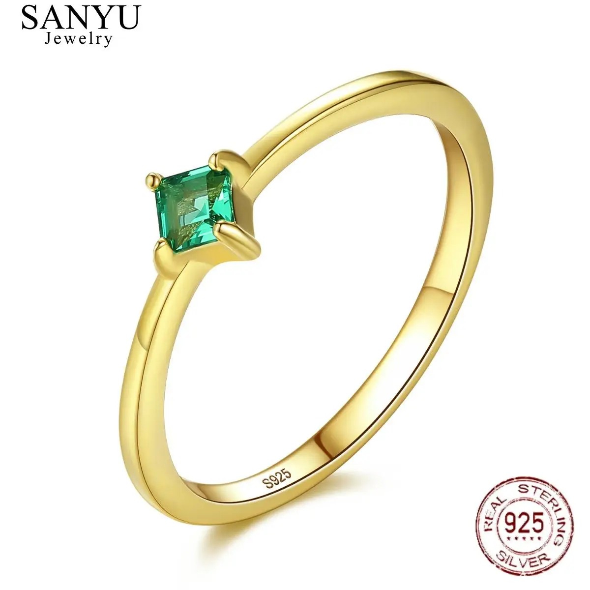 New Square Shape VVS Emerald Gemstone Rings for Women Real 925 Sterling Silver Gold Color Finger Ring in Anniversary Ring Gifts
New Square Shape VVS Emerald Gemstone Rings for Women Real 925 Sterling Silver Gold Color Finger Ring in Anniversary Ring Gifts