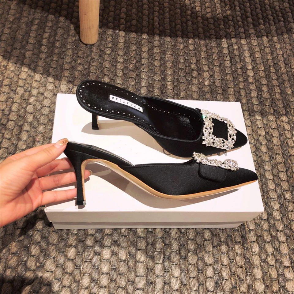 BELLECOM Summer 2019 new style diamond square buckle pointed shoes sexy fashion high heels ladies wear sandals with thin heels
BELLECOM Summer 2019 new style diamond square buckle pointed shoes sexy fashion high heels ladies wear sandals with thin heels
