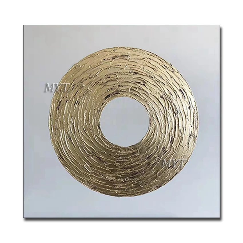 

Cheap Hot Selling Hand-painted Gold Textured Thick Oil Painting Abstract Canvas Wall Art Acrylic Paintings Artwork Unframed