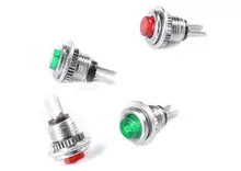 Round button switch DS-101 8mm 2-pin self reset push button lockless switch red green
Round button switch DS-101 8mm 2-pin self reset push button lockless switch red green