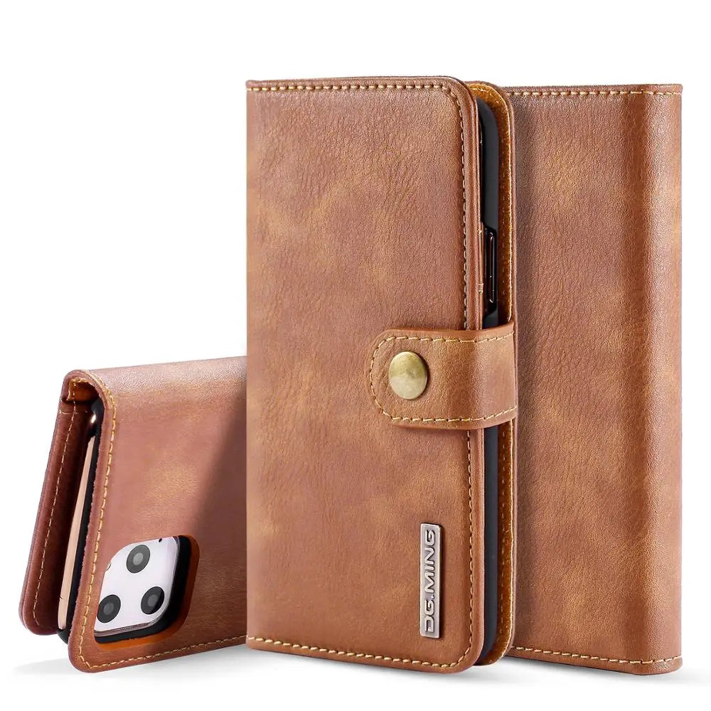 DGMING Removable Vintage Magnetic Wallet Case For iPhone 11 Pro Shockproof PU Leather 3 Card Slots Bag For iPhone 11 Pro Max
DGMING Removable Vintage Magnetic Wallet Case For iPhone 11 Pro Shockproof PU Leather 3 Card Slots Bag For iPhone 11 Pro Max