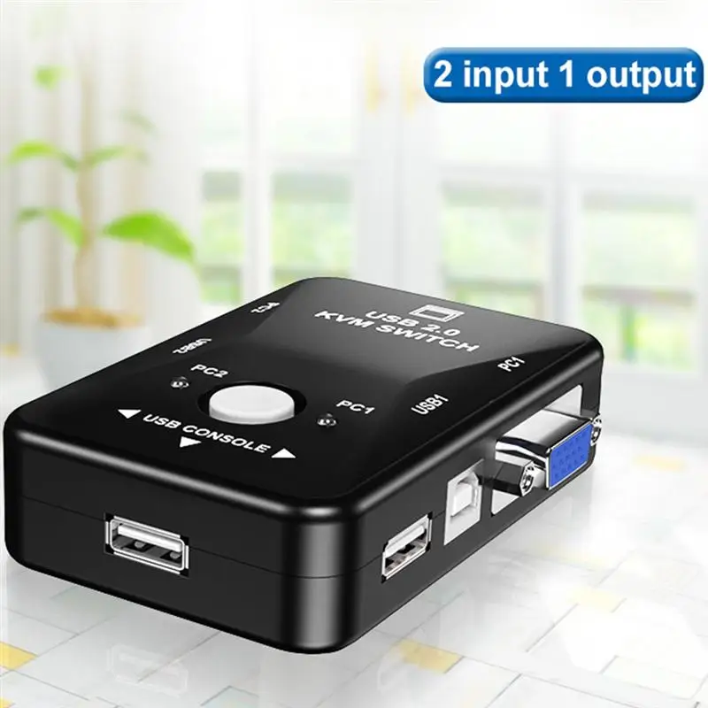 Manual VGA Switcher 2 Port VGA Video Switch Box USB Switch Box Durable Converter With Keyboard Mouse for KVM LCD PC Video Comput
Manual VGA Switcher 2 Port VGA Video Switch Box USB Switch Box Durable Converter With Keyboard Mouse for KVM LCD PC Video Comput