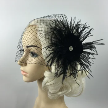 Vintage Black Birdcage Face Veil Fascinator Wedding Funeral Church 
Vintage Black Birdcage Face Veil Fascinator Wedding Funeral Church