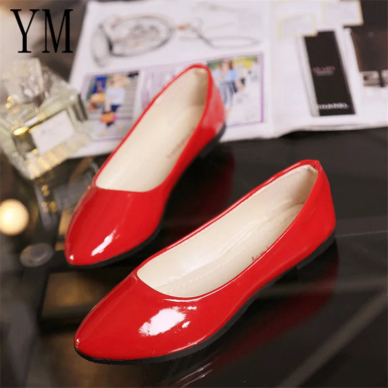 Spring Autumn 2019 PU Patent Leather Shoes Woman Single Shoes Shallow Round Tow Ballet Flats shoes Contracted 8colour big 35-42
Spring Autumn 2019 PU Patent Leather Shoes Woman Single Shoes Shallow Round Tow Ballet Flats shoes Contracted 8colour big 35-42
