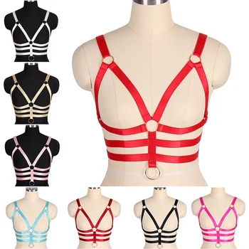 Womens Harness Bra Hollow Out Plue Size Tops Chest Caged Bra Punk Gothic Sexy Lingerie Strappy Belt Festival Rave Wear
Womens Harness Bra Hollow Out Plue Size Tops Chest Caged Bra Punk Gothic Sexy Lingerie Strappy Belt Festival Rave Wear